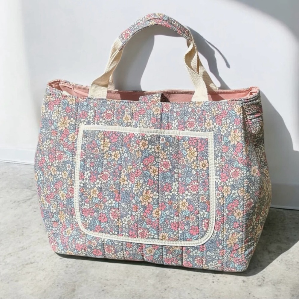 Floral Canvas Tote Bag